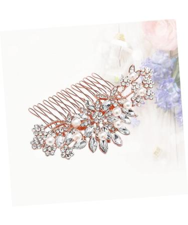 FRCOLOR 1pc Pearl Bridal Headdress Crystal Wedding Hair Comb Rhinestone Headpiece Crystal Hair Comb Bridal Headband Hen Tiara Bridal Hair Accessories Bride Old Fashioned Silver Crystal - Buy Online on GoSupps.com