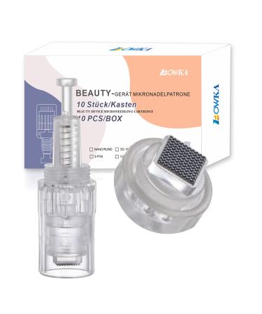 Bowka 10 pieces 5D nano pin electrical derma PEN needles adjustable Needle for electrical derma microneedling pen coniferous cartridge (5D thread)