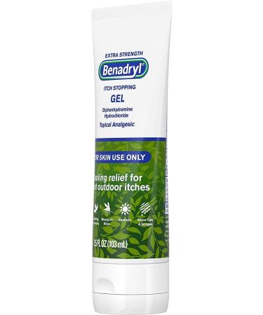 Benadryl Extra Strength Itch Stopping Gel 3.5 fl oz (Pack of 2) | Topical Analgesic for Fast Relief - Buy Online on GoSupps.com