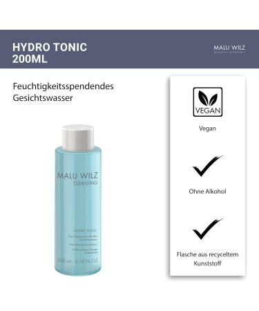Malu Wilz Hydro Tonic 200 ml | Soothing Facial Water for Sensitive Skin | Alcohol-Free & Vegan Skincare - Buy Online on GoSupps.com