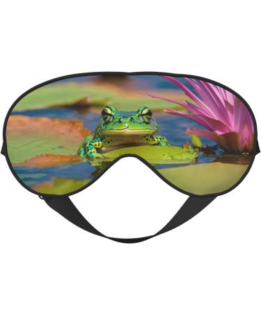Cute Frog Print Sleep Eye Mask | Soft Eye Cover for Travel & Naps | Perfect for Women & Men - Shop Now - Buy Online on GoSupps.com