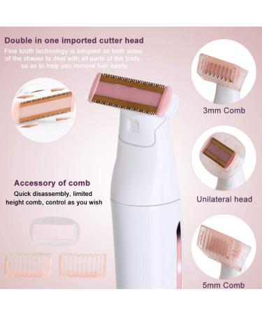 Sufuny Electric Shaver for Women - Rechargeable Wet/Dry Bikini Trimmer for Painless Hair Removal on Face, Arms, Legs, Underarms - Portable Lady Groomer - Buy Online on GoSupps.com