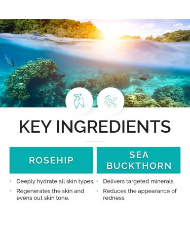Sea Beauty Face Oil Moisturizer with Rosehip & Sea Buckthorn - 2 Fl Oz (Pack of 1) - Buy Online on GoSupps.com