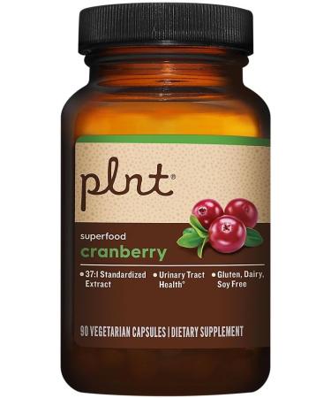 plnt Cranberry a Superfood for Urinary Tract Health a 37:1 Standardized Extract (90 Vegetarian Capsules) - Buy Online on GoSupps.com