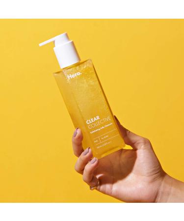 Hero Cosmetics Clear Collective Exfoliating Jelly Cleanser - Gentle Daily Face Wash - Oil Control and Dead Skin Removal - Fragrance and Paraben Free - 5.07 fl oz - Buy Online on GoSupps.com