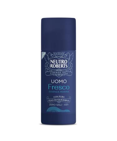 Neutro Roberts Neutro Roberts Men's Fresh Deodorant Stick Marine Essence With Anti-odor Zero Aluminum Salts Zero Stains With Pure Glycerin Oil Deodorant Men Dermatologically Tested 40ml 48h