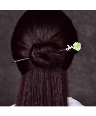 Lurrose Vintage Flowers Wooden Hairpin - Chinese Style Hair Accessories for Women - Elegant Hair Pins for International Shipping - Buy Online on GoSupps.com