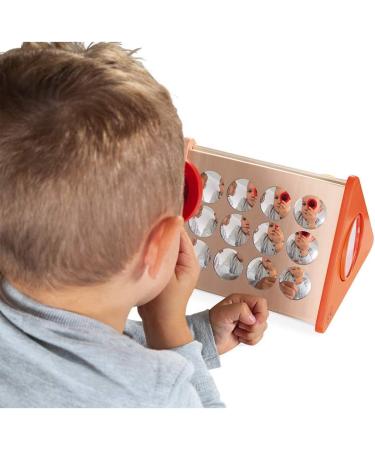 Janod Essentiel Wooden Educational Game - Mirrors for Babies & Toddlers | Eco-Friendly Water-Based Paint | Ages 18 Months+ | J05069 - Buy Online on GoSupps.com