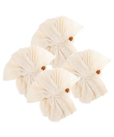 FOMIYES 4pcs Ramie Loofah Cleaning Sponges for Household Use Cleaning Scrubber Bath Scrubber Burlap Scrubber Exfoliating Scrubber Body Wash Sponge Shower Loofahs Shower Accessory Flax Spa