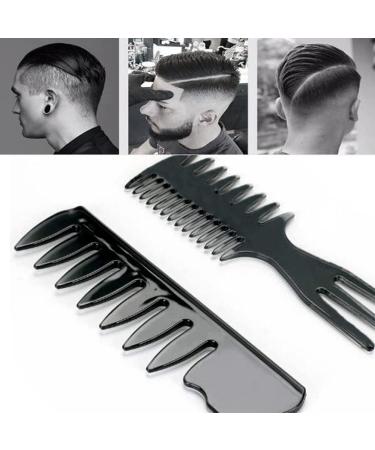 3-Piece Men's Styling Comb Set - Black Pompadour, Wide Tooth, and Streaker Comb for Wet, Curly, Thick, and Oily Hair - Buy Online on GoSupps.com
