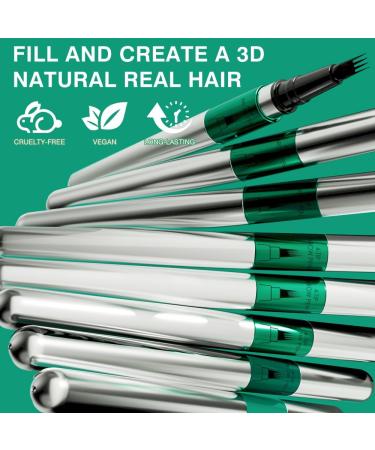 QIC Eyebrow Pencil Waterproof Precision Eyebrow Pencil Ultra Fine Point for Natural 3D Eyebrows Long Lasting Easy to Use CrueltyFree 02 Brown - Buy Online on GoSupps.com