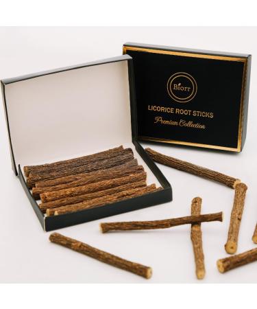 BIORR Licorice Root Sticks 100% Natural Herbal Chew Sticks (10 pcs 10cm) Dried Mulethi/Glycyrrhiza Glabra Herbal Tea & Relaxation Premium Collection