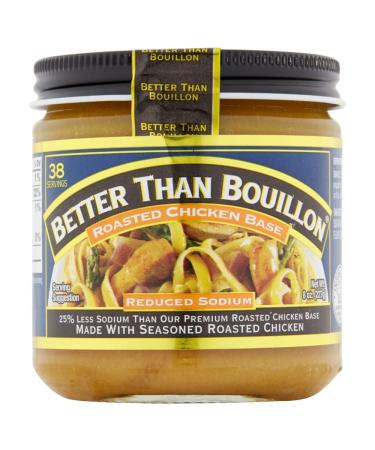 Better Than Bouillon Reduced Sodium Roasted Chicken Base - 8-Ounce Jar (Pack of 2) | Seasoned Roasted Chicken | 38 Servings - Buy Online on GoSupps.com