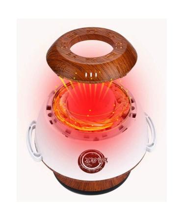 Samnuerly Electric GUA SHA massager wireless charging-stable cluster electrical hot-stone chamber mass agent for excavatoridians accelerate the blood circulation Wood Grain Color
