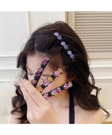 AJTUTUS Sparkling Crystal Stone Braided Hair Clips Multi Clip Hair Barrette Braided Hair Clip for Girls Women - Buy Online on GoSupps.com