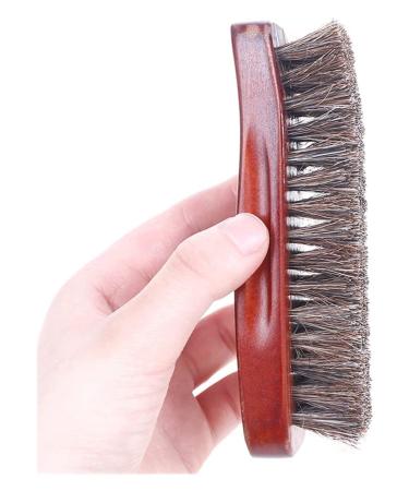 Shoe Brush Natural Wood Bristle Horse Hair Shoe Boot Polish Brush Felt Boots Brush Hair Tool Shoe Brush Brush(12.30 X 3.3 X 4.50cm)