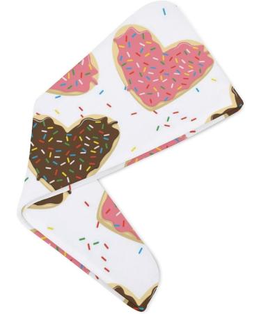 Heart Shape Donut Microfiber Hair Towel Wrap for Women - Super Absorbent 10x26 Inch Hair Turban with Button - Perfect for Fast Drying & Styling - Buy Online on GoSupps.com