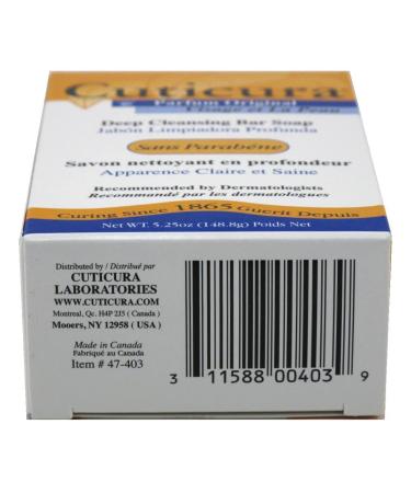 Cuticura Deep Cleansing Soap - Original Scent - 5.25 oz - Face and Body - Buy Online on GoSupps.com