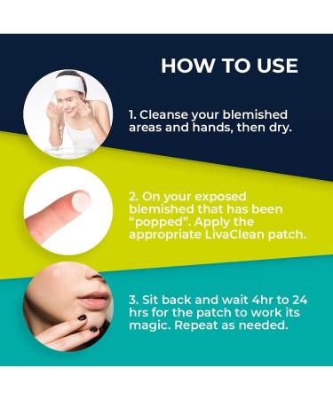 LivaClean (72 Count 2 Pack) Hydrocolloid Patches w/Salicylic Acid - Hydrocolloid Patch Face Hydrocolloid Patches Overnight Face Patches 2 Pack 72 Count S.acid Patches - Buy Online on GoSupps.com