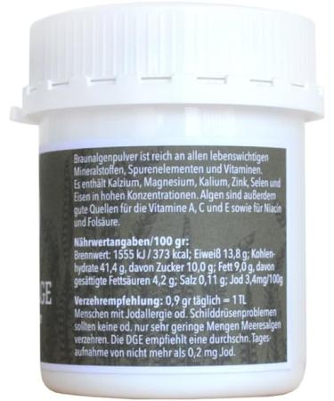 Organic Brown Algae Wakame Kelp Powder 70g - Pharmacist Quality Natural Iodine Source for International Shipping - Buy Online on GoSupps.com