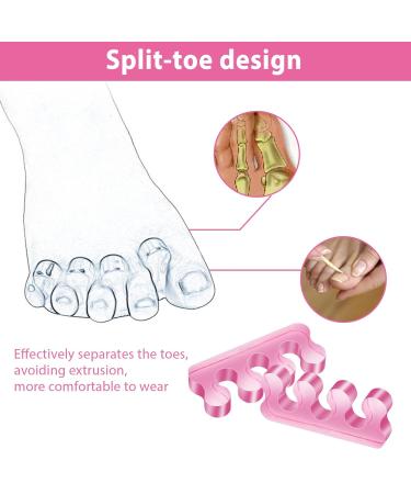 Buy Silicone Toe Separator - Washable Pedicure Tool for Overlapping Toes | Pink Toenail Divider - Buy Online on GoSupps.com