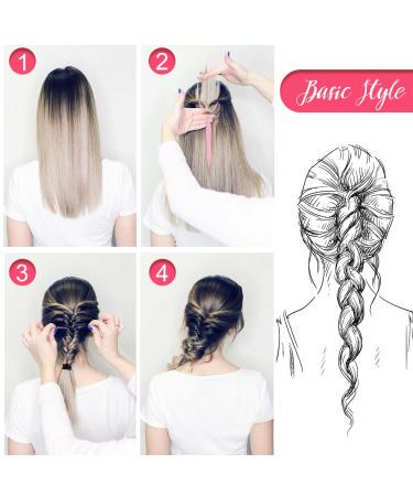 Topsy Tail Hair Loop Styling Tool Set with 10 Hair Ties - Pink & Red - Buy Online on GoSupps.com