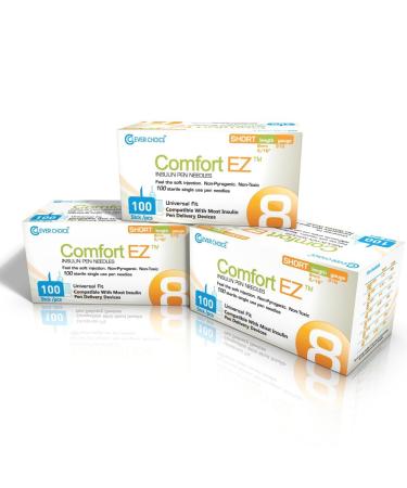  Comfort EZ Insulin Pen Needles, 32G 4mm - 100 per Box