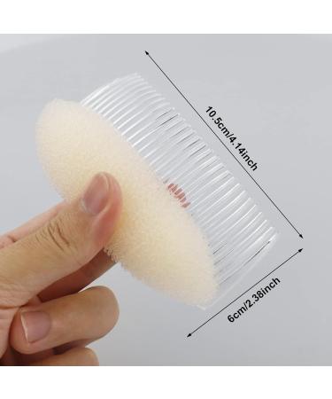2 Pcs Bump It Up Volume Hair Base Hair Comb for Long Thin Hair Bump Fluffy Hair Bun Maker Tool Hair Styling Accessories for Women Lady Girl (White) - Buy Online on GoSupps.com