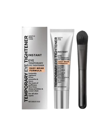 QGuoJie Instant Eye Tightener Cream with brush 20 ml firming and smoothing primer for the face reduces fine lines wrinkles and circles around the eyes longlasting matte finish 1