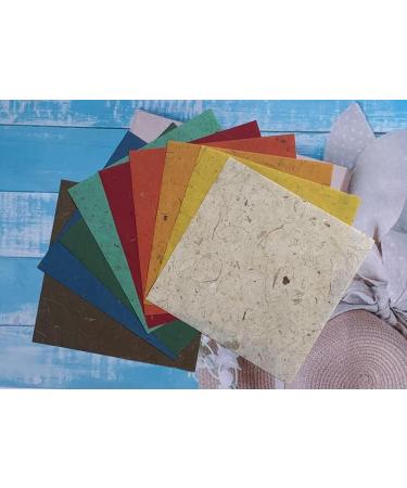 Mulberry Paper 20 Sheets 6x6 inches Origami Craft Decoration Paper - Banana Bark Design for DIY Crafts - Buy Online on GoSupps.com