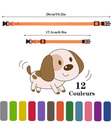 Buy Yorgewd 12 Pack Adjustable Puppy Neck Bands - Safety ID for Small Dogs & Cats - Multicolor (17-26cm) - Buy Online on GoSupps.com