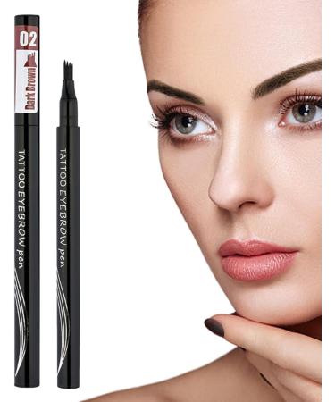 Brow Definers Portable Eyebrow Contouring Pencils with 4 Tips Everyday Women Cosmetics for Eyes for Home Working Traveling Gathering Dating Suanq 2#maroon/Dark Brown - Buy Online on GoSupps.com
