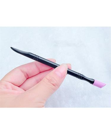 Mezerdoo 5Pcs Nail Art Pusher Black Quartz Head Scrubs Stone Cuticle Stick Pen Spoon Cut Manicure Care Nail Polishing Tools - Buy Online on GoSupps.com