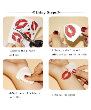 Brown Henna Temporary Tattoos - Butterfly Stars Lace Design | Waterproof Semi-Permanent Stickers for Wedding Party - 6PCS - Buy Online on GoSupps.com