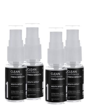 ConfidentU Clean Confidence FREASH 15 ml Bottles with Eucalyptus (Pack of 4)