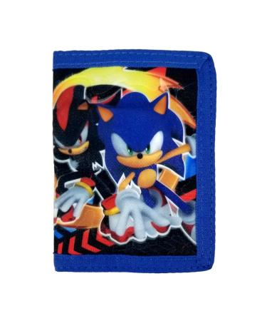 Sonic the Hedgehog Team Trifold Nylon Walletn, Water Resistant