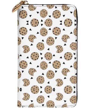YYHHAOFA Cookies Food Chocolate Chip Biscuits Prints Leather long clutch wallet : Comfortable lightweight waterproof durable 7.48 x 4.13 in Black One Size - Buy Online on GoSupps.com