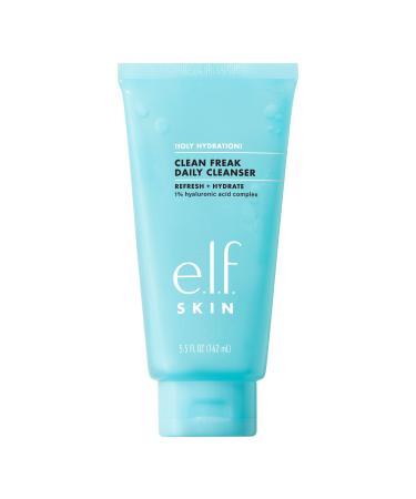 e.l.f. SKIN Holy Hydration! Clean Freak Daily Cleanser Gentle Hydrating Gel Face Cleanser Made With Hyaluronic Acid Vegan & Cruelty-Free 5.5 fl oz 5.5 Ounce (Pack of 1)