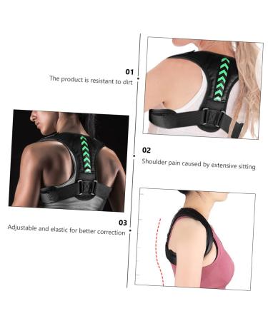 FOMIYES Posture Correcting Belt - Adjustable Upper Back Brace for Improved Sitting Posture - Hump Support - 45X18X1cm Black - Buy Online on GoSupps.com