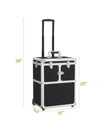 Yaheetech Professional Makeup Case - Aluminum Rolling Cosmetic Organizer - Buy Online on GoSupps.com