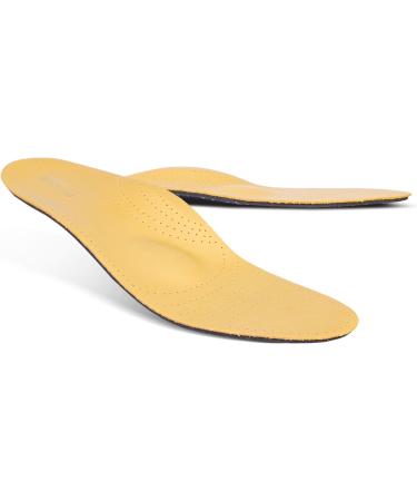 Foot Morning Deluxe Orthopedic Leather Shoe Inlays - High-Quality Insoles for Flat Feet Midfoot Pain & Plantar Fasciitis - Men's Size 44 EUR - Buy Online on GoSupps.com