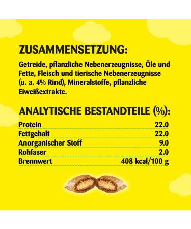 Dreamies Classic Cat Snacks with Beef - Crispy Treats for Cats - 360g (6 x 60g) - International Shipping Available - Buy Online on GoSupps.com