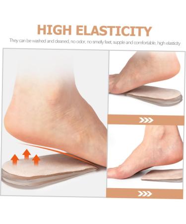 FRCOLOR Height Increase Insoles - Silicone Heel Cushion Pads for Men | 1 Set Orthotic Half Size Shoe Inserts | Invisible Comfort for Sports Shoes - Buy Online on GoSupps.com