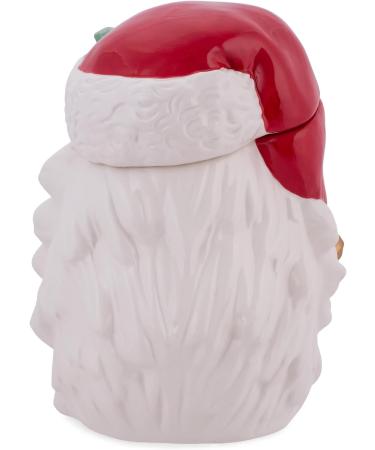 Transpac Santa Bright Red & Classic White 11.75 Ceramic Christmas Cookie Jar - Buy Online on GoSupps.com