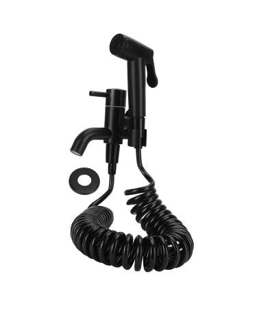 Bidet Accessories G1/2 Bidet Sprayer Handheld Black Alloy Toilet High Pressure Sprayer Bathroom Accessories