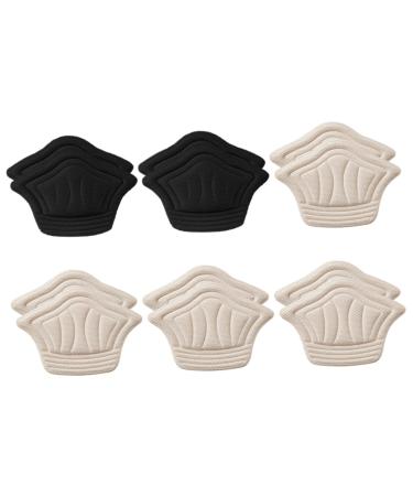 FRCOLOR 6 Pairs Heel Cushion Inserts for Women Shoes Shoe Heel Protectors Bag Cushion Pad Heel Pads for Shoes That are Too Big Women's Sponge Adhesive Grinding Feet Gel