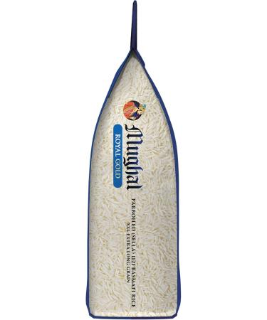 Mughal Royal Gold Parboiled Basmati Rice Extra long grains BRC Certified 10 lbs (4.54 kgs) - Buy Online on GoSupps.com