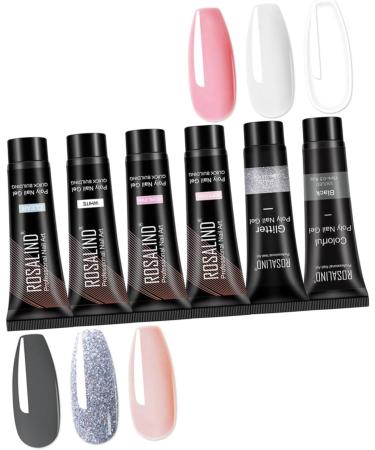 18 Pieces Nail Gel Nail Accessories Nail Extension Gel Nail Polish Clear Nail Polish Nail Art Design Accessories Manicure Gel Colour Nail Polish Glue Extension Glue - Buy Online on GoSupps.com