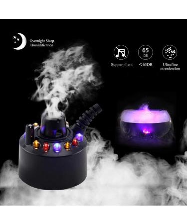 PAIDUOJI Color Changing LED Pond Fountain Fogger Humidifier - 12 LED Lights Atomizer with AC Adapter (Black) - International Shipping Available - Buy Online on GoSupps.com