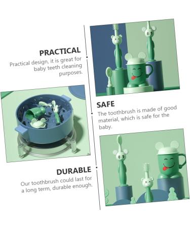 Healeved 3 Sets Children's Toothbrush Set - Infant & Baby Training Toothbrush for Newborns | Soft Bristles & Tooth Cup for Oral Care - Buy Online on GoSupps.com